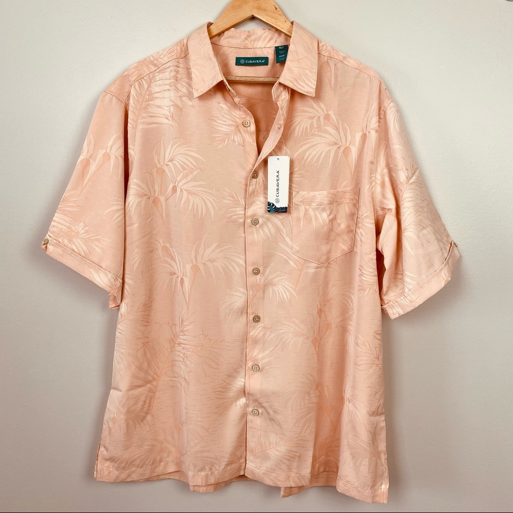 NWT Cubavera Men’s Short Sleeve Button Shirt XLT